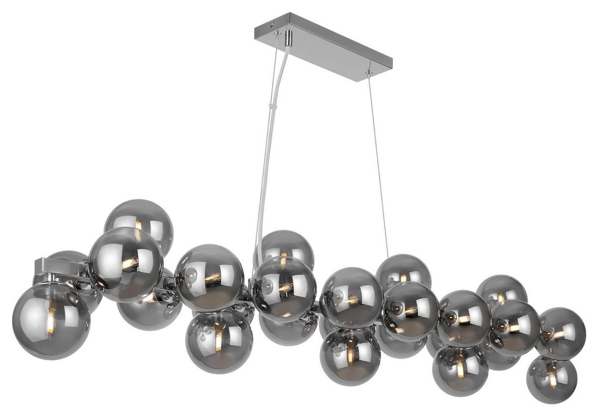 Pendelleuchte Dallas Chromfarben max. 28 Watt - Chromfarben, Trend, Glas/Metall (23,8/22,8/123,5cm) - MAYTONI