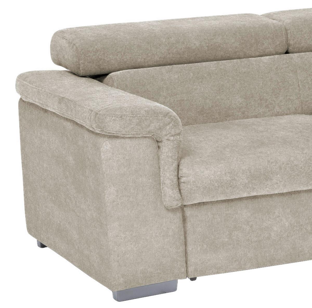 Wohnlandschaft Milla Beige ca. 252x217 cm - Beige, Basics, Holz/Textil (252/217cm) - MID.YOU