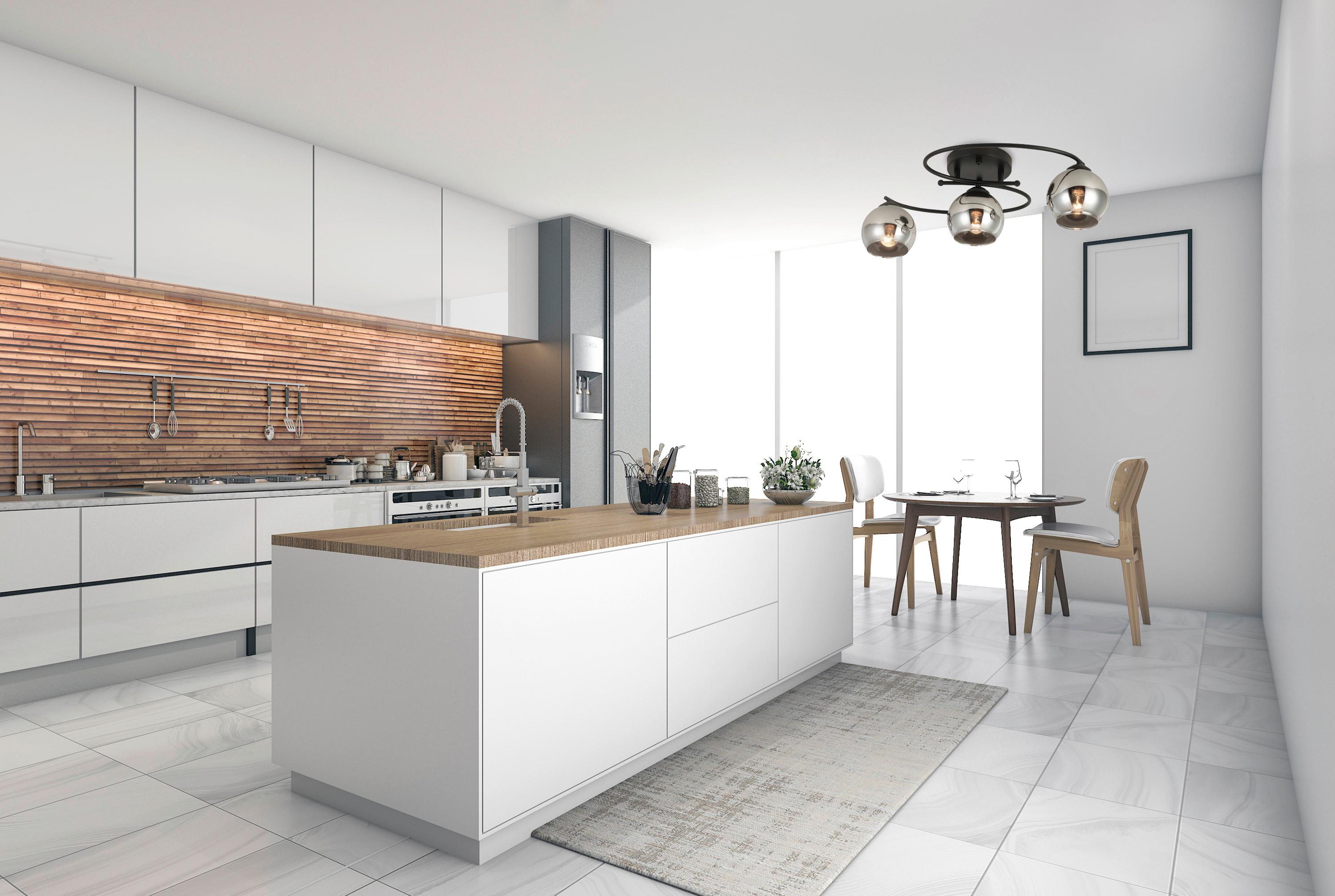 Mennyezeti Lámpa Miom - krómszínű/fekete, Modern, Üveg/fém (64/32/15cm) - Modern Living
