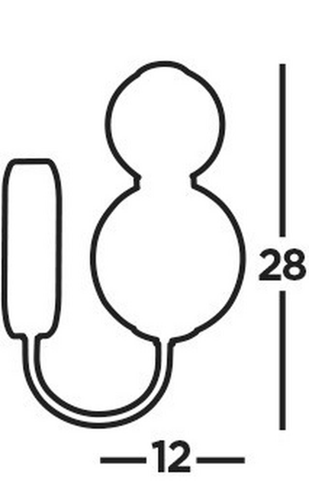 LED Falilámpa 51022-2cc - krómszínű/fehér, Basics, üveg/fém (12/28cm)