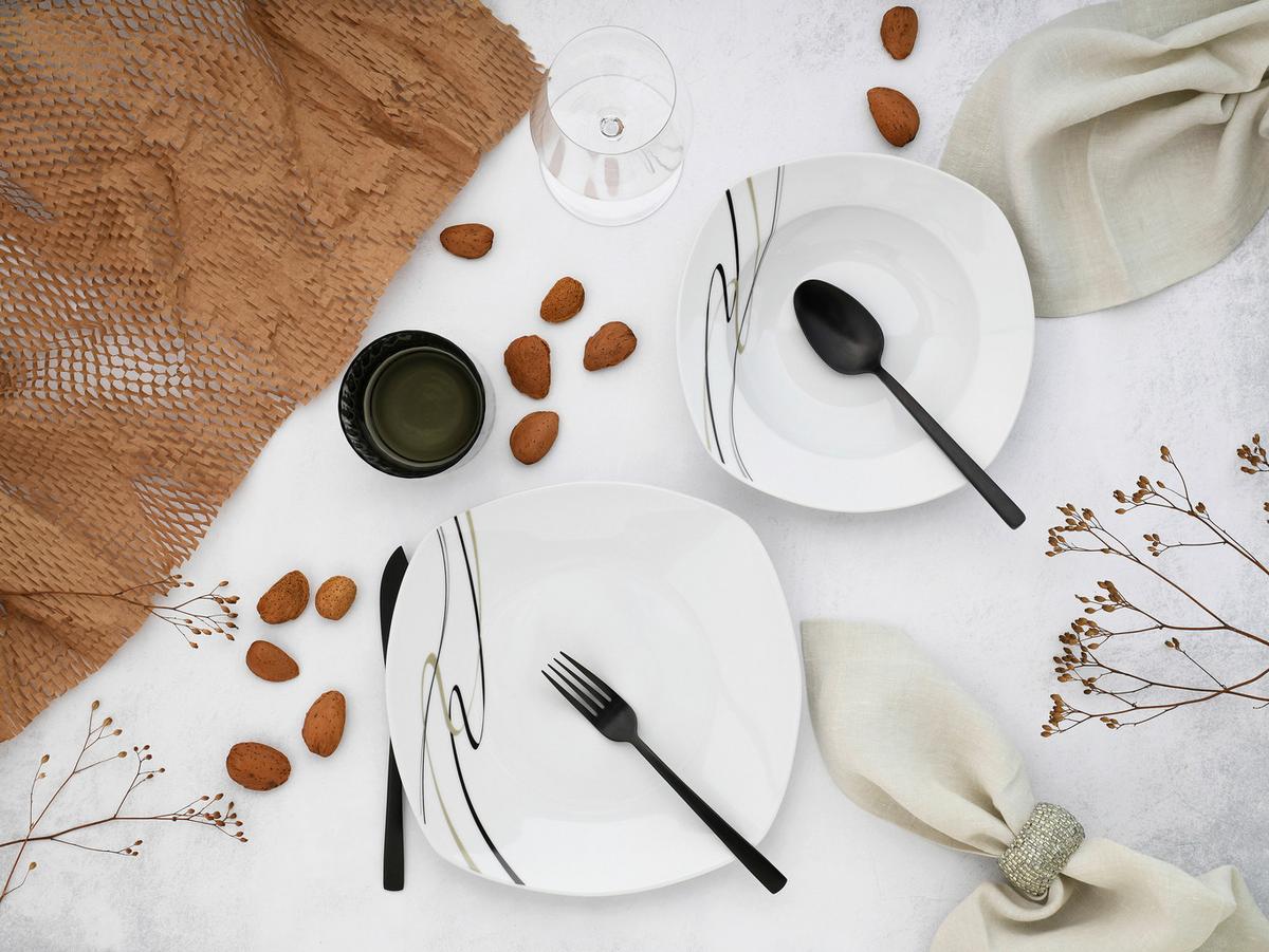 Tafelservice Amelie Piazza Weiß, 12-teilig - Weiß, Basics, Keramik - Creatable