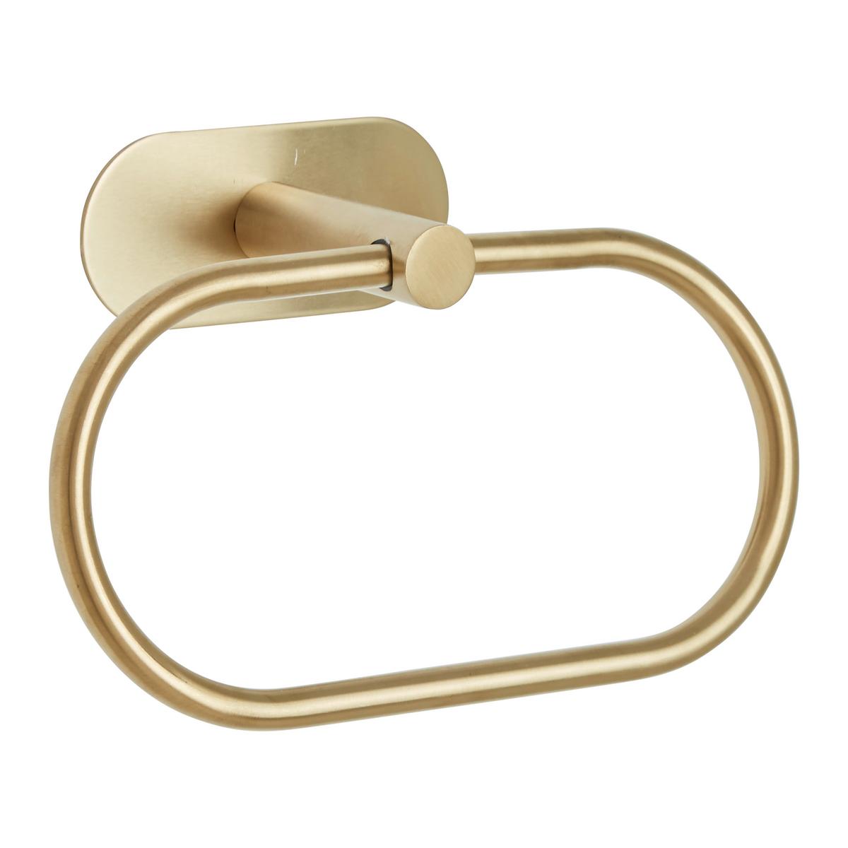 Handtuchhalter in Goldfarben - Goldfarben, LIFESTYLE, Metall (20,5/12,5/7,5cm) - Mömax