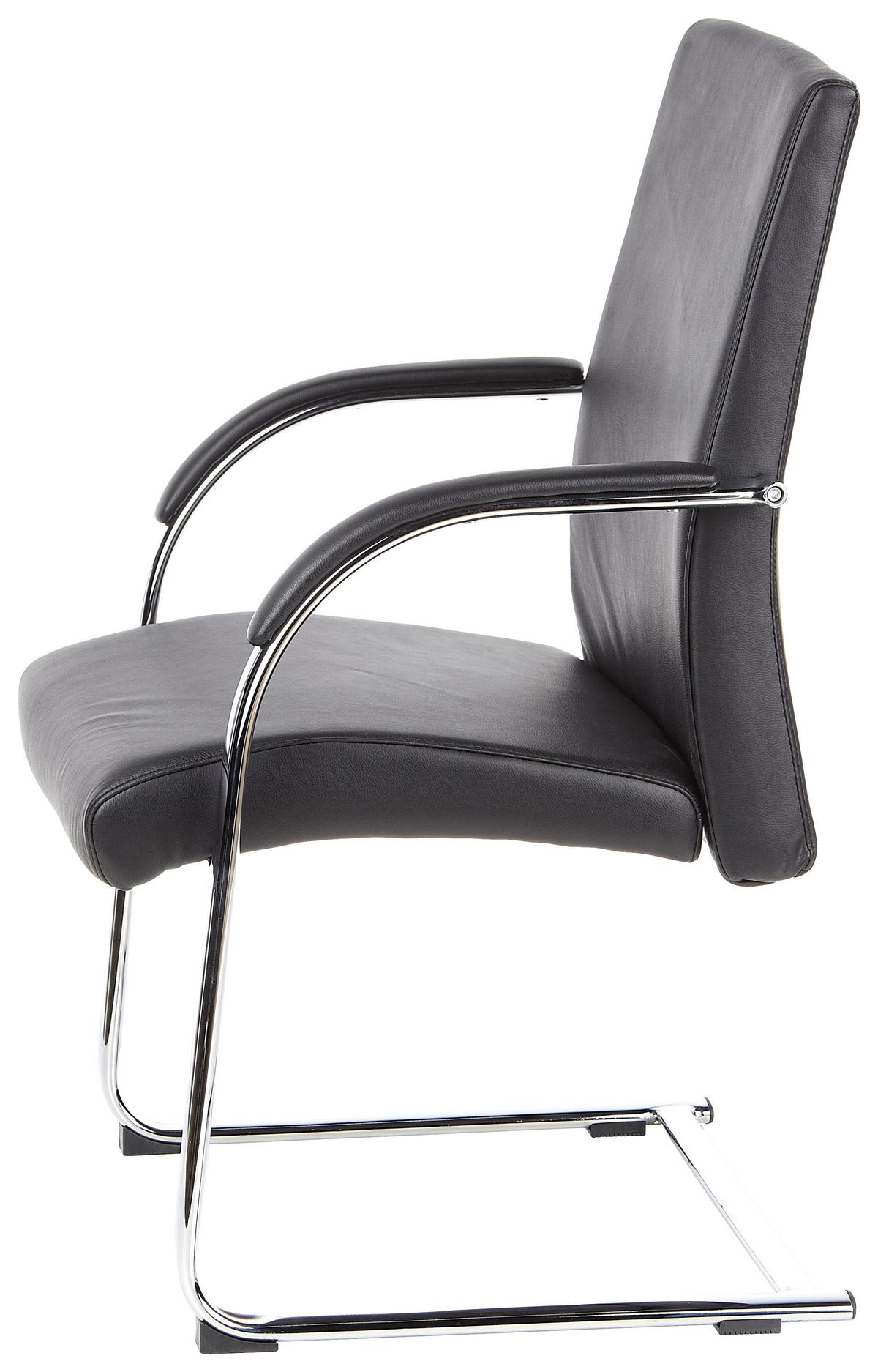 Konferenčni Stol Barolo V, Črna - črna, Moderno, kovina/tekstil (60/101/49cm) - MID.YOU