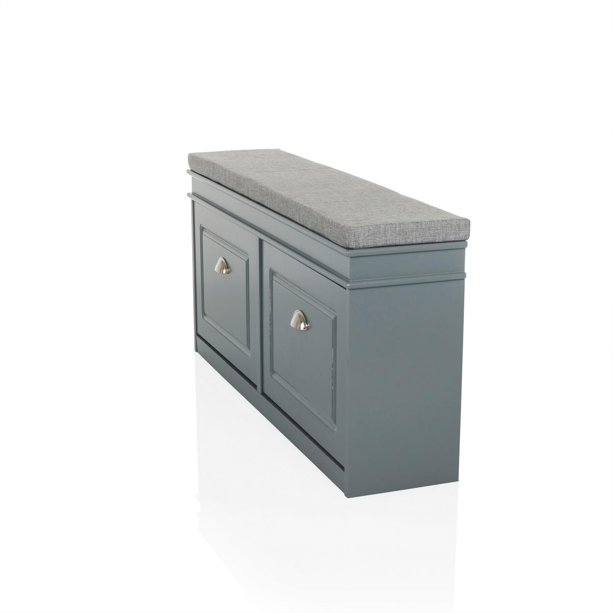 Omara Za Čevlje Estha 2, Siva - srebrne barve/siva, Moderno, kovina/leseni material (104/52/24cm) - MID.YOU