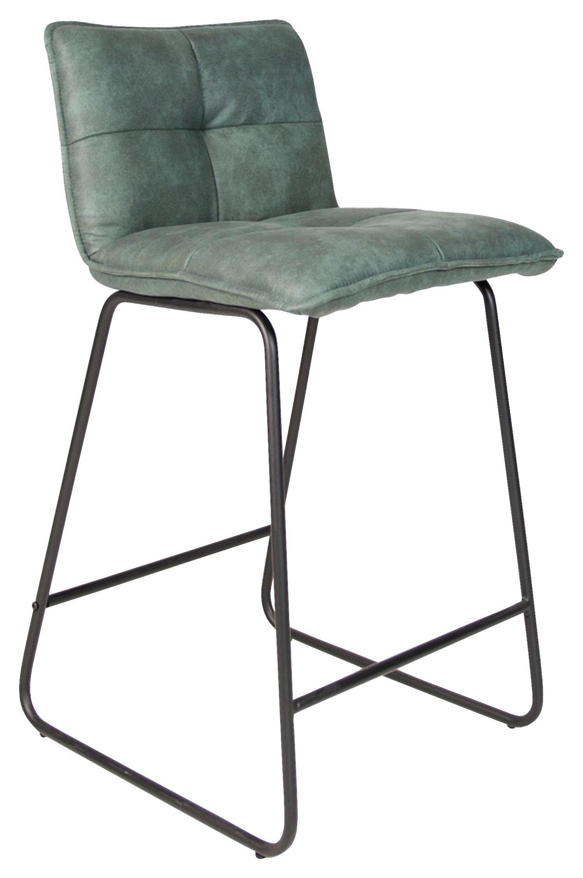 Barhocker-Set Jeremy 2er-Set ca. 44x87 cm Grün - Schwarz/Mintgrün, KONVENTIONELL, Textil/Metall (44/87/50cm) - MID.YOU