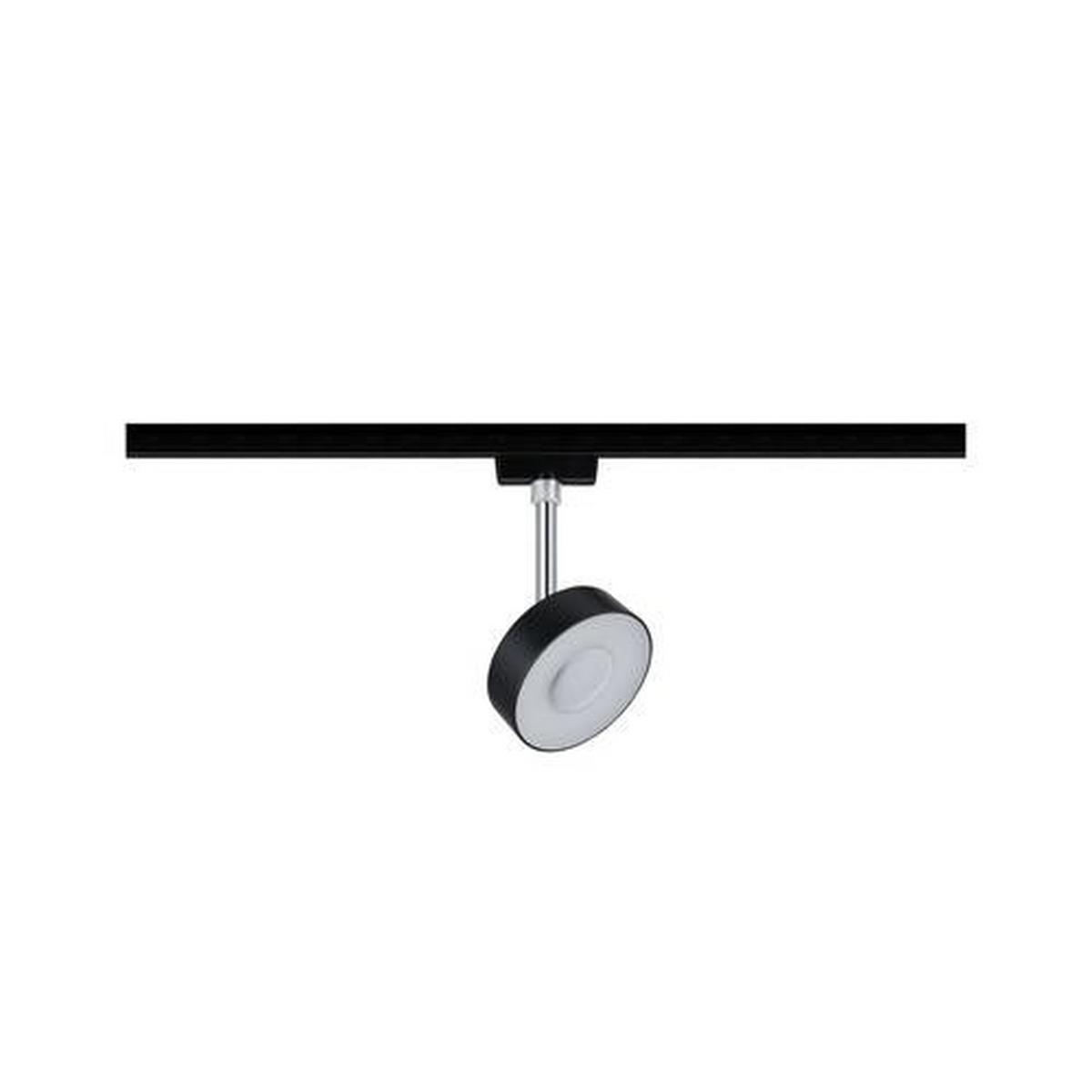 LED-Deckenleuchte Urail Spot Circle max. 5 Watt - Chromfarben/Schwarz, Design, Kunststoff/Metall (9,8/14,7/5cm) - Paulmann