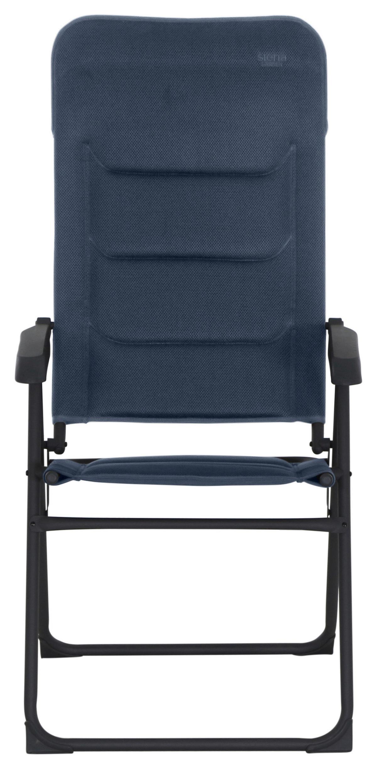 Campingstuhl klappbar mit Arlehnen Dunkelblau Premium - Anthrazit/Dunkelblau, KONVENTIONELL, Textil/Metall (71/118/59cm) - Siena Garden