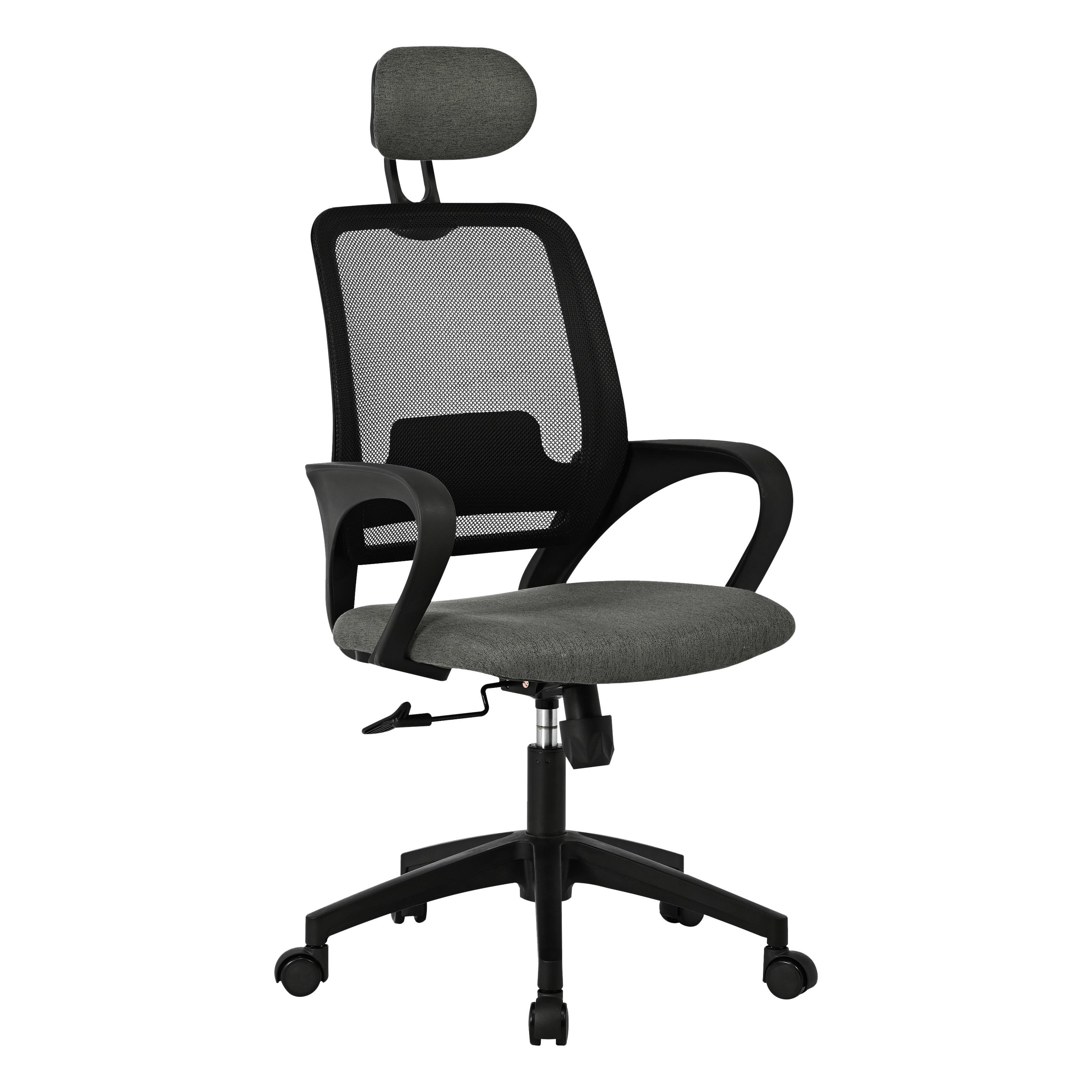 Scaun rotativ BILLY 2 - negru/gri, Modern, plastic/textil (67/121/66cm) - Modern Living