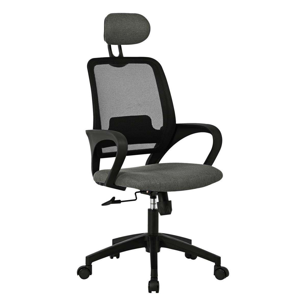 Vrtljivi Stol Billy - siva/črna, Moderno, umetna masa/tekstil (67/121/66cm)