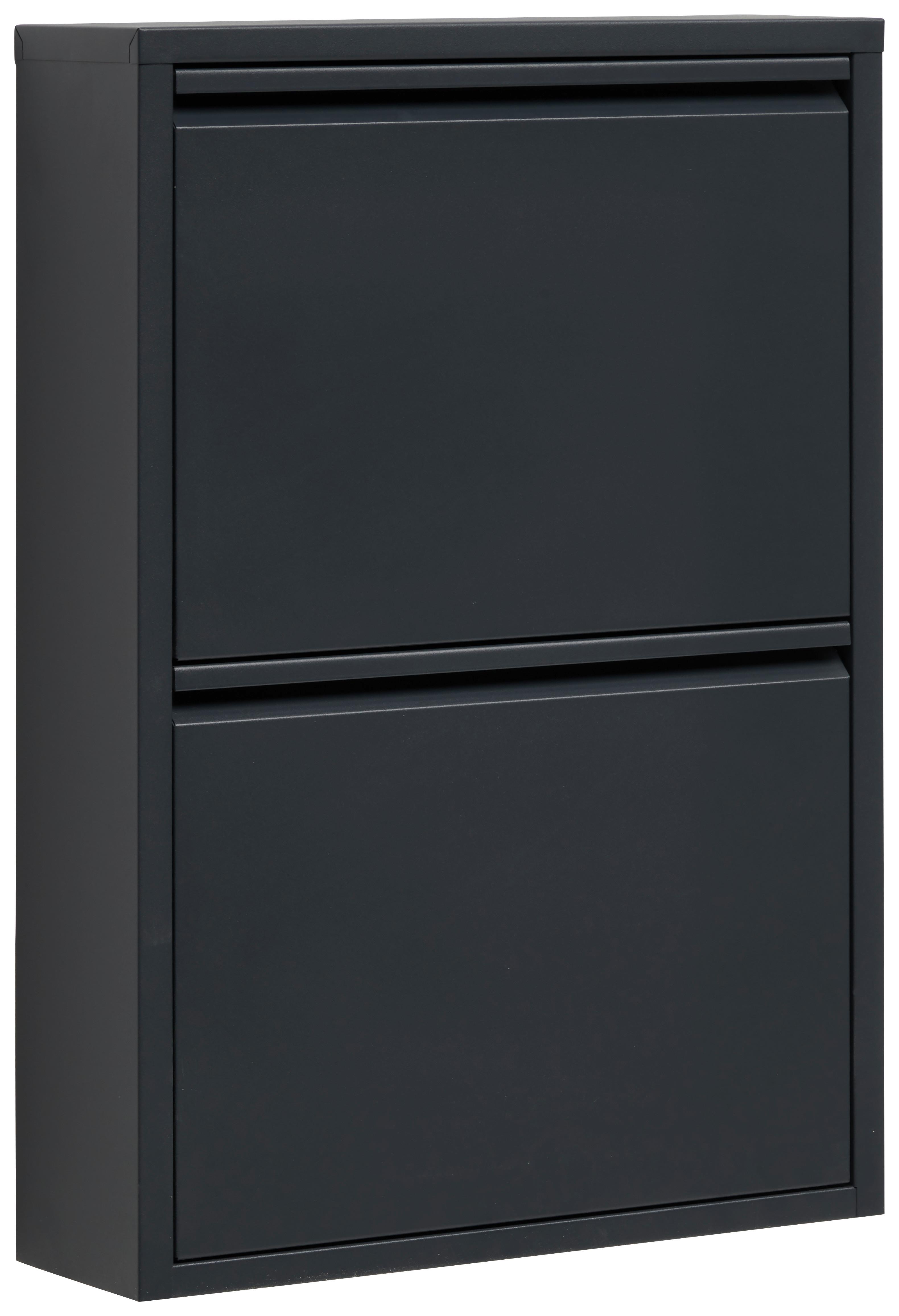 SZAFKA UCHYLNA NA BUTY FLY - antracytowy, Basics, metal (50/70,5/15cm) - Carryhome