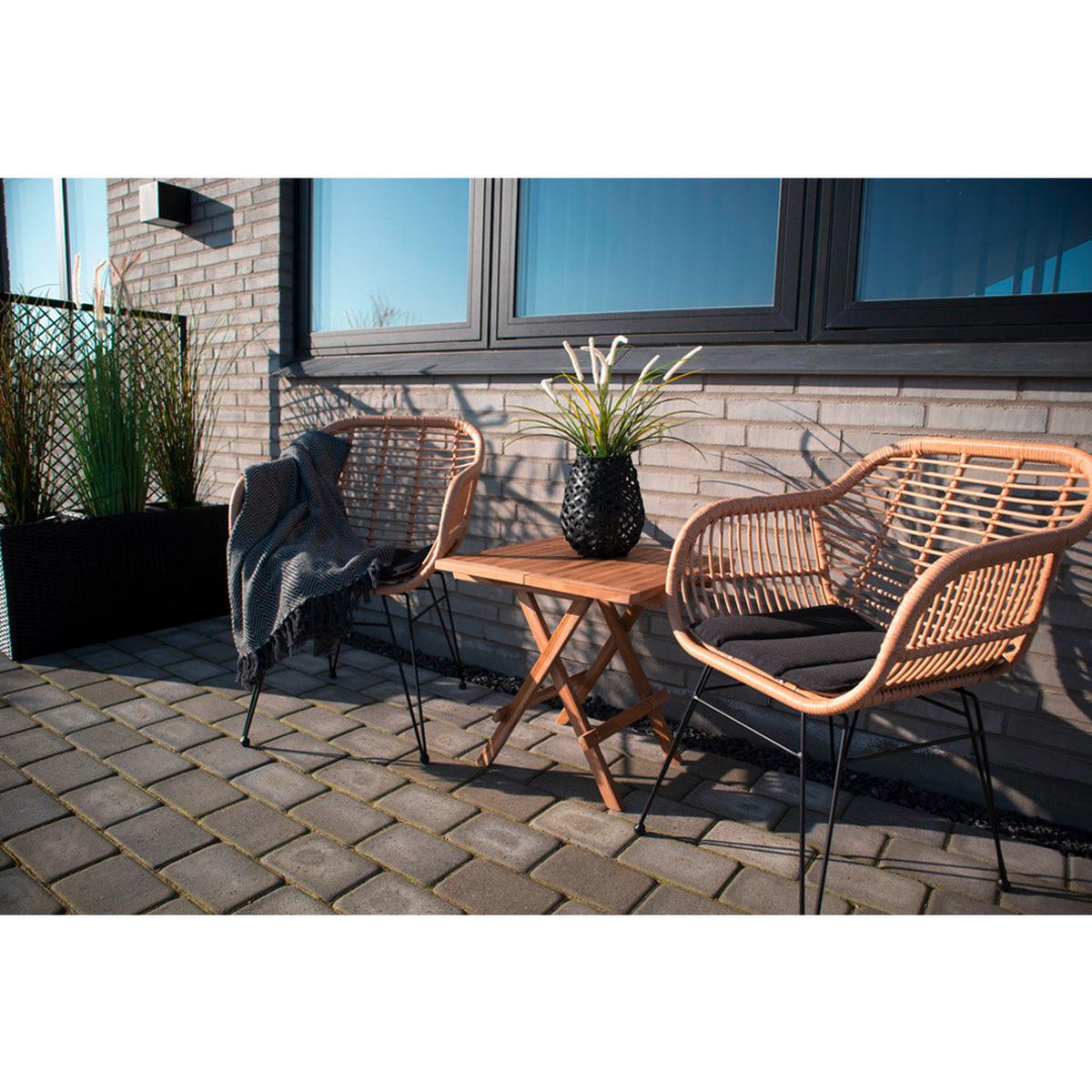 Gartentisch Bilbao Teak klappbar - Braun, MODERN, Holz (50/50/50cm) - Gardenson
