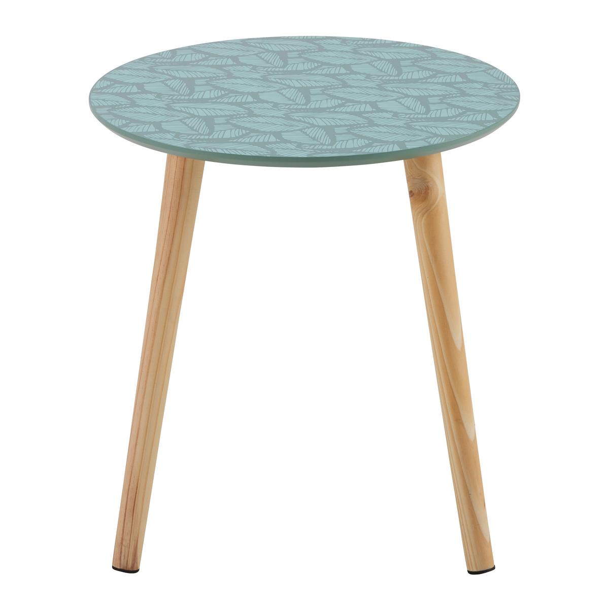 Kisasztal Mia - feketefenyő/zöld, Lifestyle, faalapú anyag/fa (40/40/40cm) - Mömax