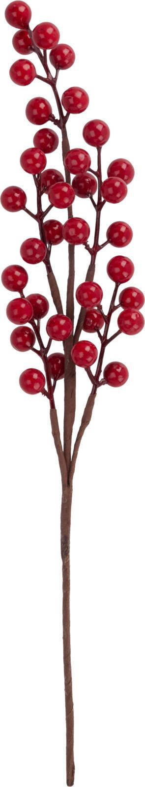 Dekor Gally Xmas Berry - piros, műanyag (38cm)