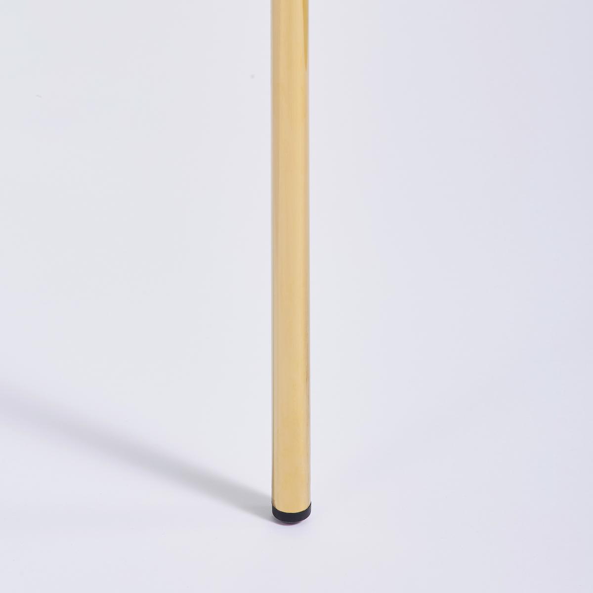 ZESTAW KRZESEŁ Z PODŁOKIETNIK. SUNNY RETRO 2ER SET -TREND- - kolor złoty/taupe, Trend, metal/tkanina (48/79/62cm) - Livetastic