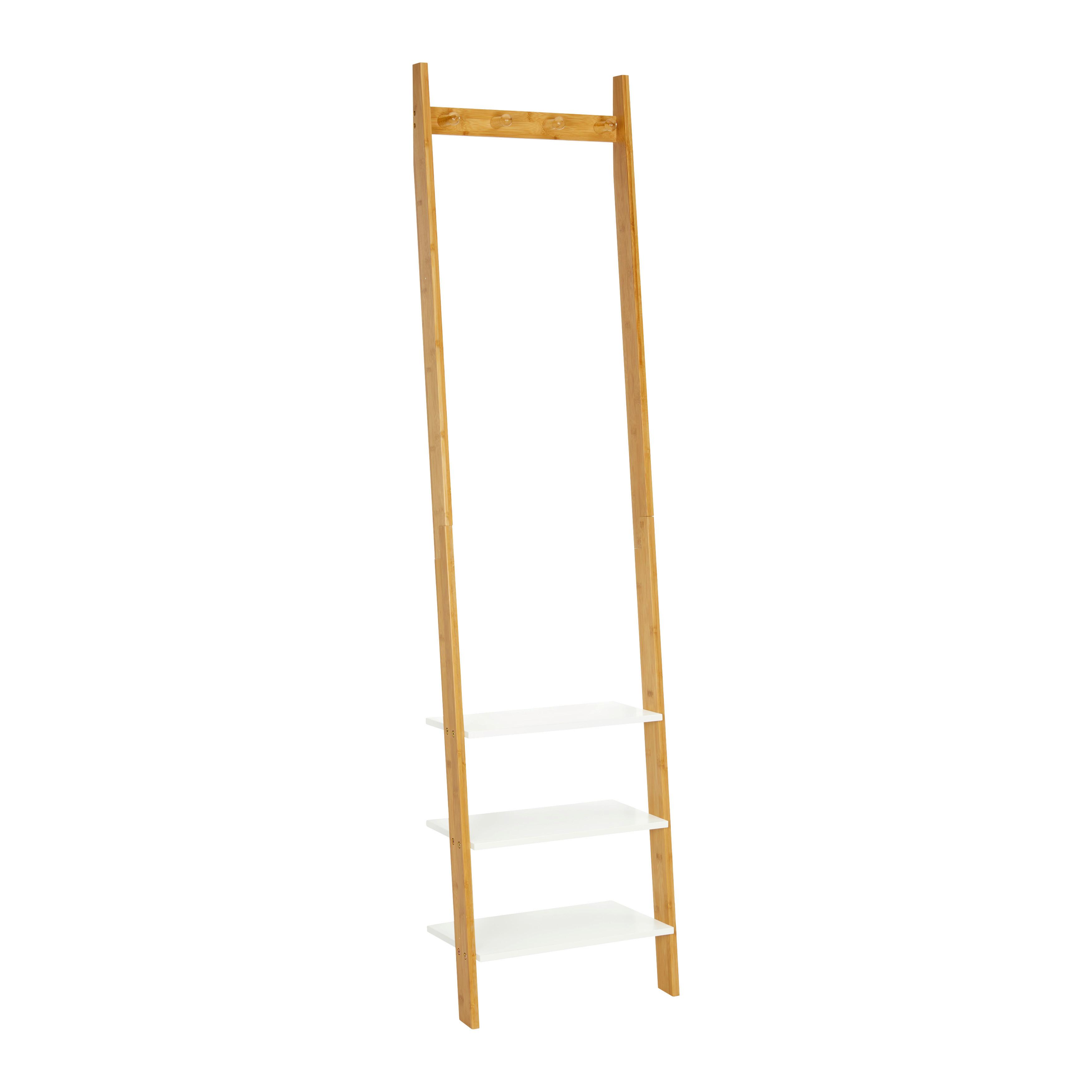 Regal Mirella Weiß/Naturfarben MDF - Naturfarben/Weiß, MODERN, Naturmaterialien/Holzwerkstoff (43/175/25cm) - Bessagi Home