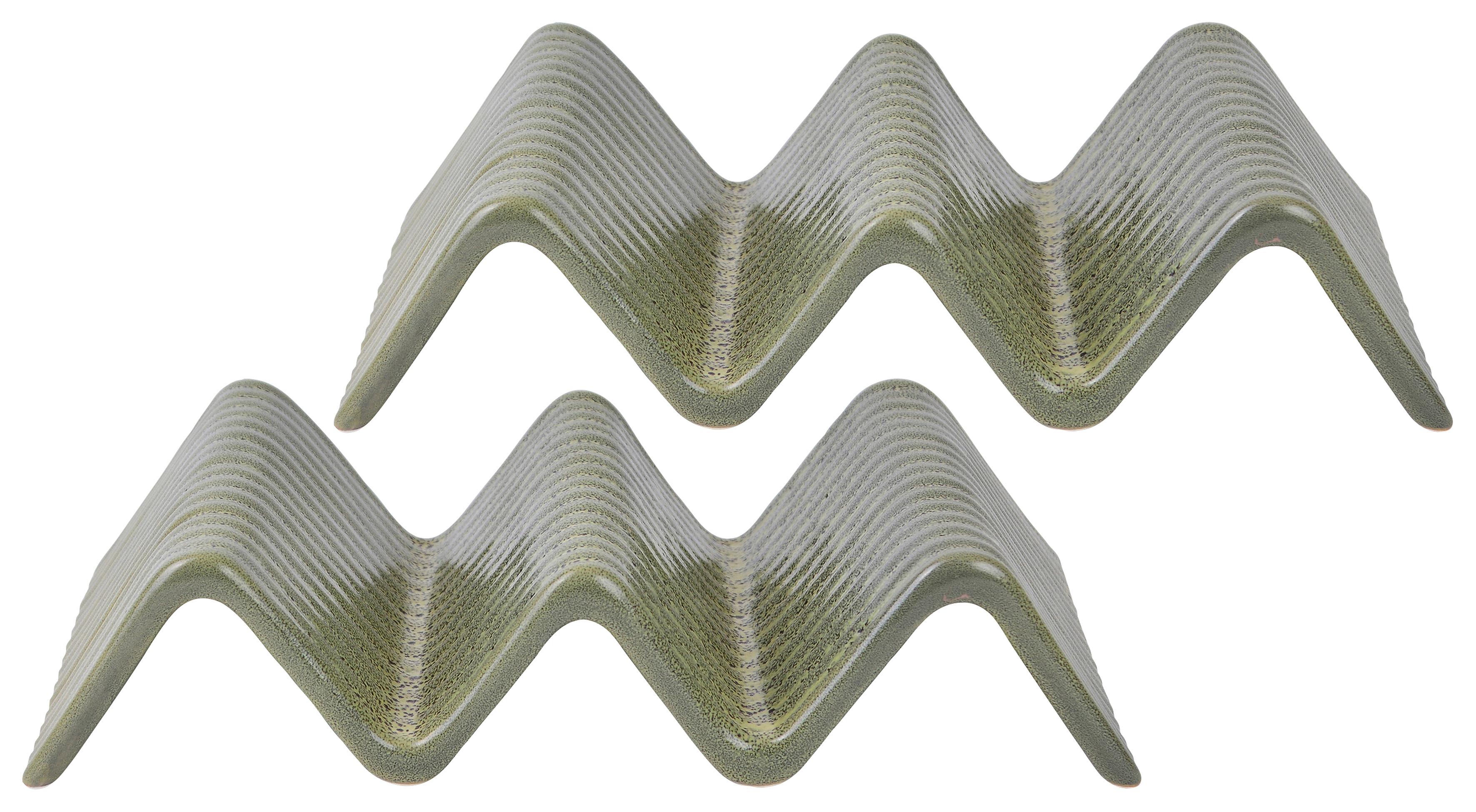 Set Podstavkov Street Taco Stand, 2-Delni - zelena, Basics, keramika (10,5/22cm) - Creatable