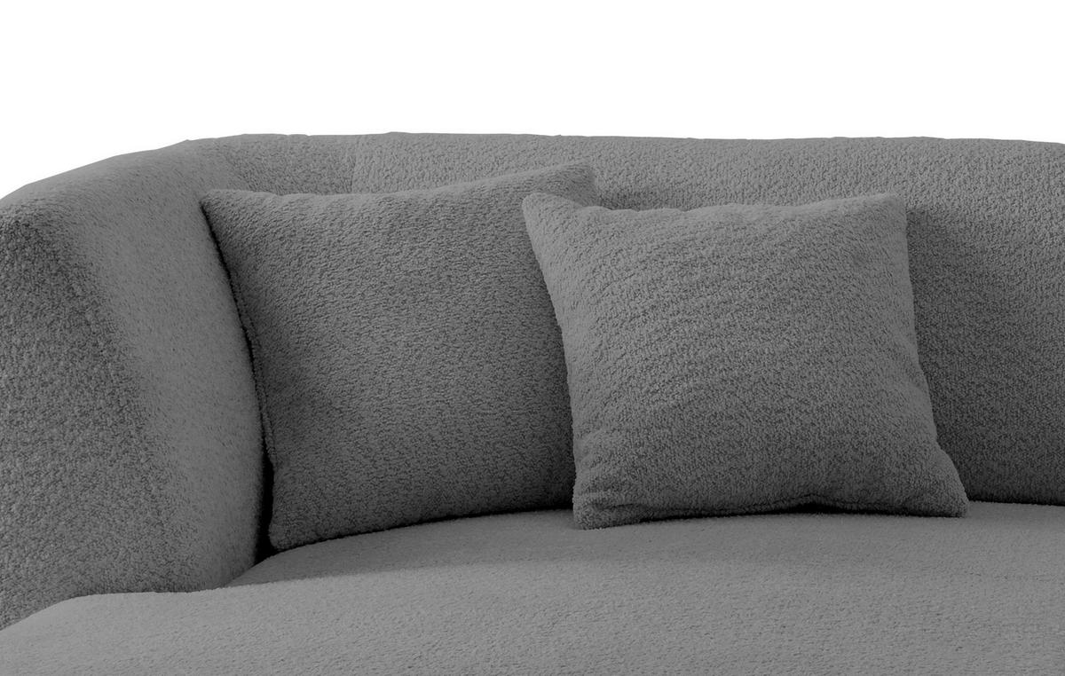 Wohnlandschaft Colori Anthrazit Bouclé - Anthrazit/Schwarz, MODERN, Holz/Textil (160/264cm) - MID.YOU