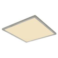 LED-Deckenleuchte Sapana Weiß/Nickelfarben max. 24 Watt - Opal/Weiß, KONVENTIONELL, Kunststoff (42/42/25cm) - Globo