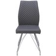 Stuhl Grau - Chromfarben/Grau, MODERN, Textil/Metall (45,5/96/60cm) - Mömax modern living