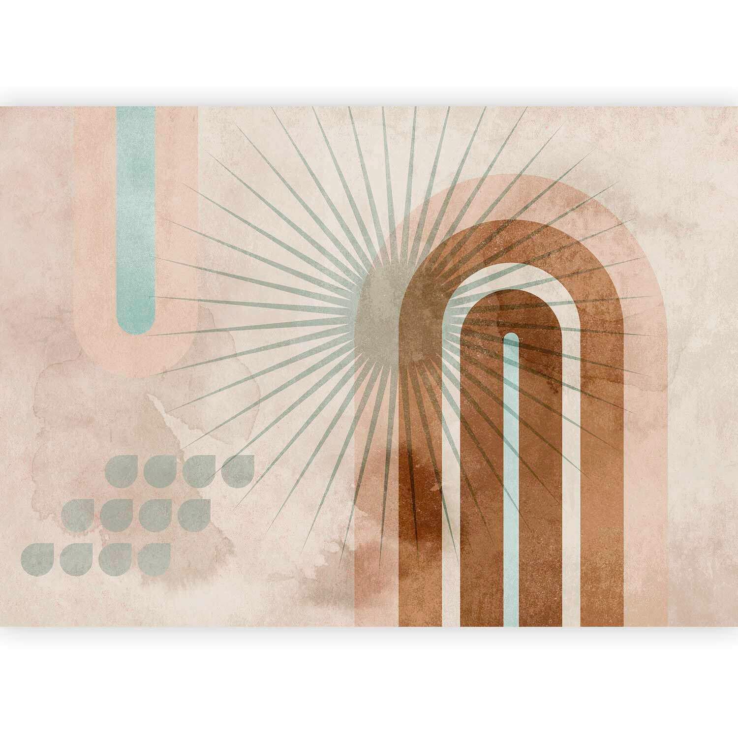 Fototapeta Solar Arcs, 100x70cm - siva/rjava, Trendi, tekstil (100/70cm) - artgeist