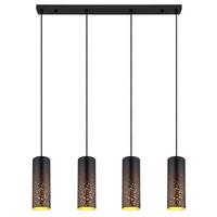 Hängeleuchte Crocky Schwarz/Goldfarben max. 40 W - Goldfarben/Schwarz, Design, Metall (80/10/150cm) - Globo