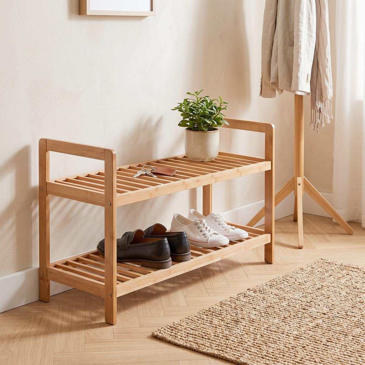 Schuhregal Naturfarben - Naturfarben, Basics, Holz (70/26/40cm) - Zeller Present