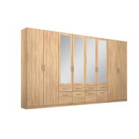 Drehtürenschrank Bingen Eichefarben - Alufarben/Sonoma Eiche, MODERN, Holzwerkstoff/Kunststoff (360/229/54cm) - Rauch Möbel