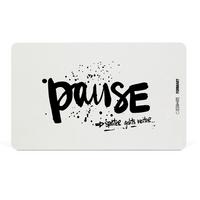 Schneidebrett Pause in Schwarz/Weiss - Weiss/Schwarz, Konventionell, Kunststoff (23,3/14,3/0,2cm)