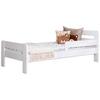 Bett Bennet mit Matratze ca. 90x200 cm Weiß - Naturfarben/Weiß, MODERN, Holz/Textil (90/200cm) - MID.YOU