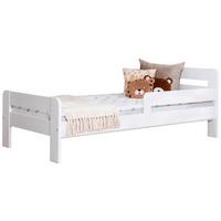 Bett Bennet mit Matratze ca. 90x200 cm Weiß - Naturfarben/Weiß, MODERN, Holz/Textil (90/200cm) - MID.YOU