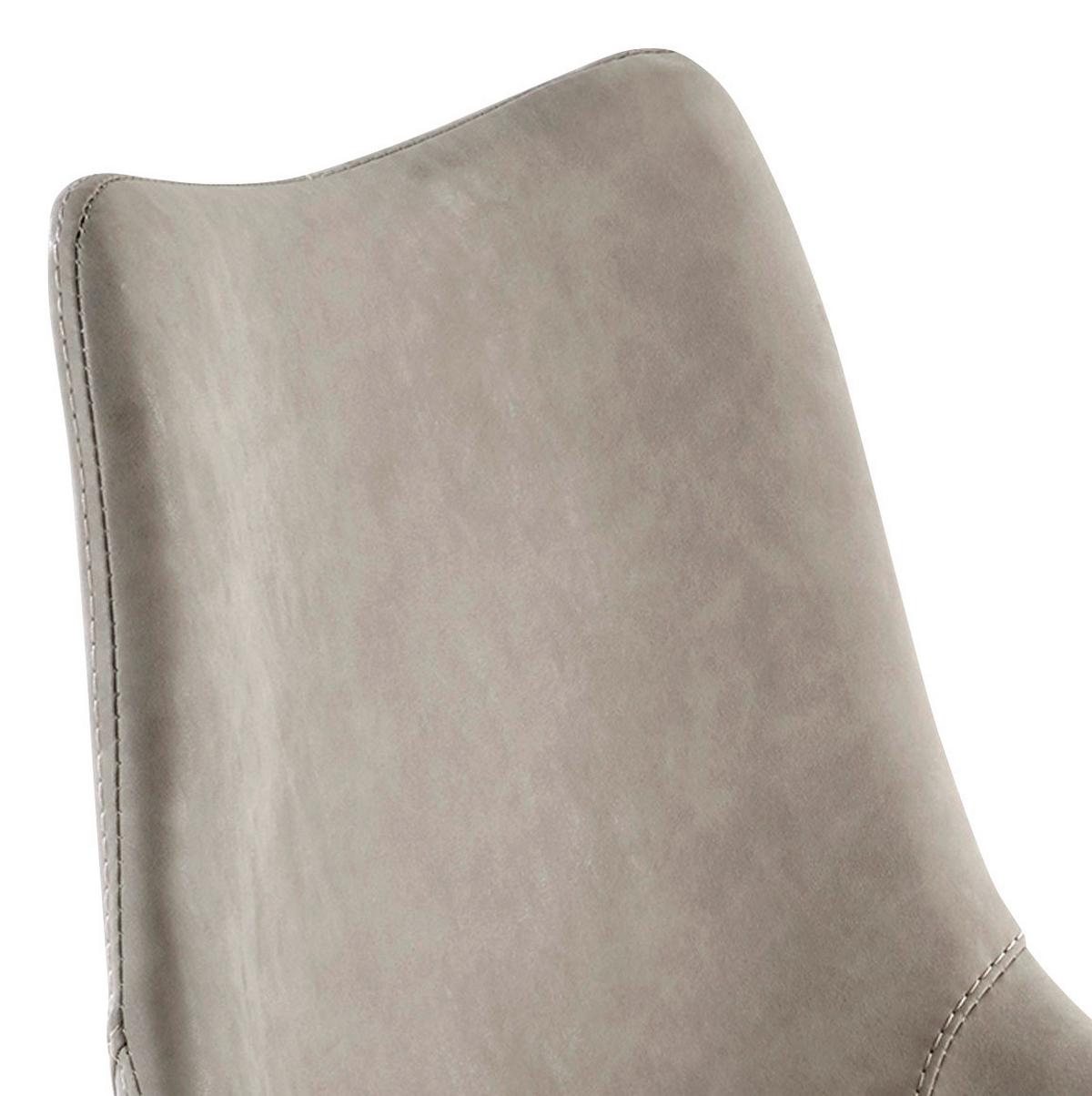 Tresenstuhl "My Tobi", grau - Edelstahlfarben/Grau, KONVENTIONELL, Holz/Textil (43/85-110/50cm) - Livetastic