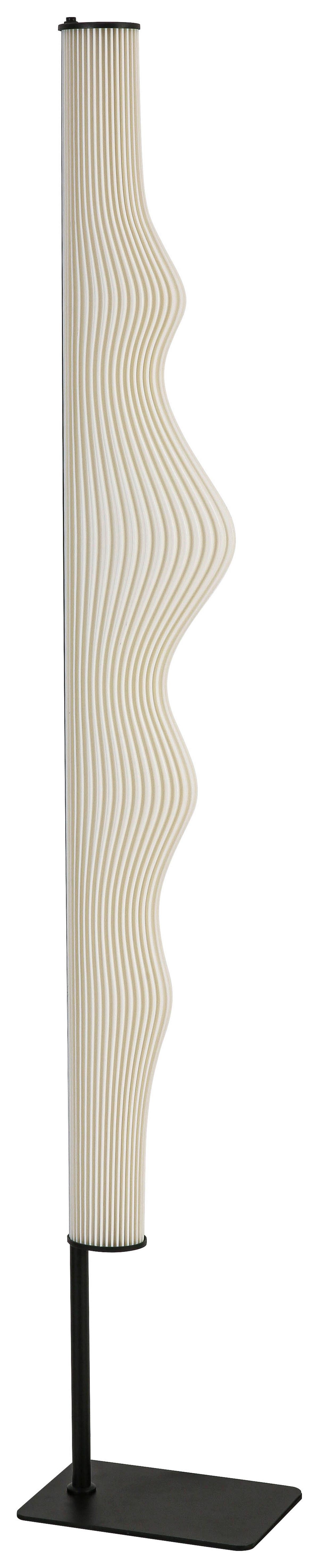 LED-Stehleuchte Laseri Schwarz/Weiß max. 24 Watt - Weiss/Schwarz, Konventionell, Kunststoff/Metall (26/19/148cm) - Mömax