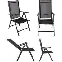 Set Zložljivih Vrtnih Stolov Rona, Antracit, 4 Kos - antracit, Basics, kovina/tekstil (56/105/65cm) - Gardenson