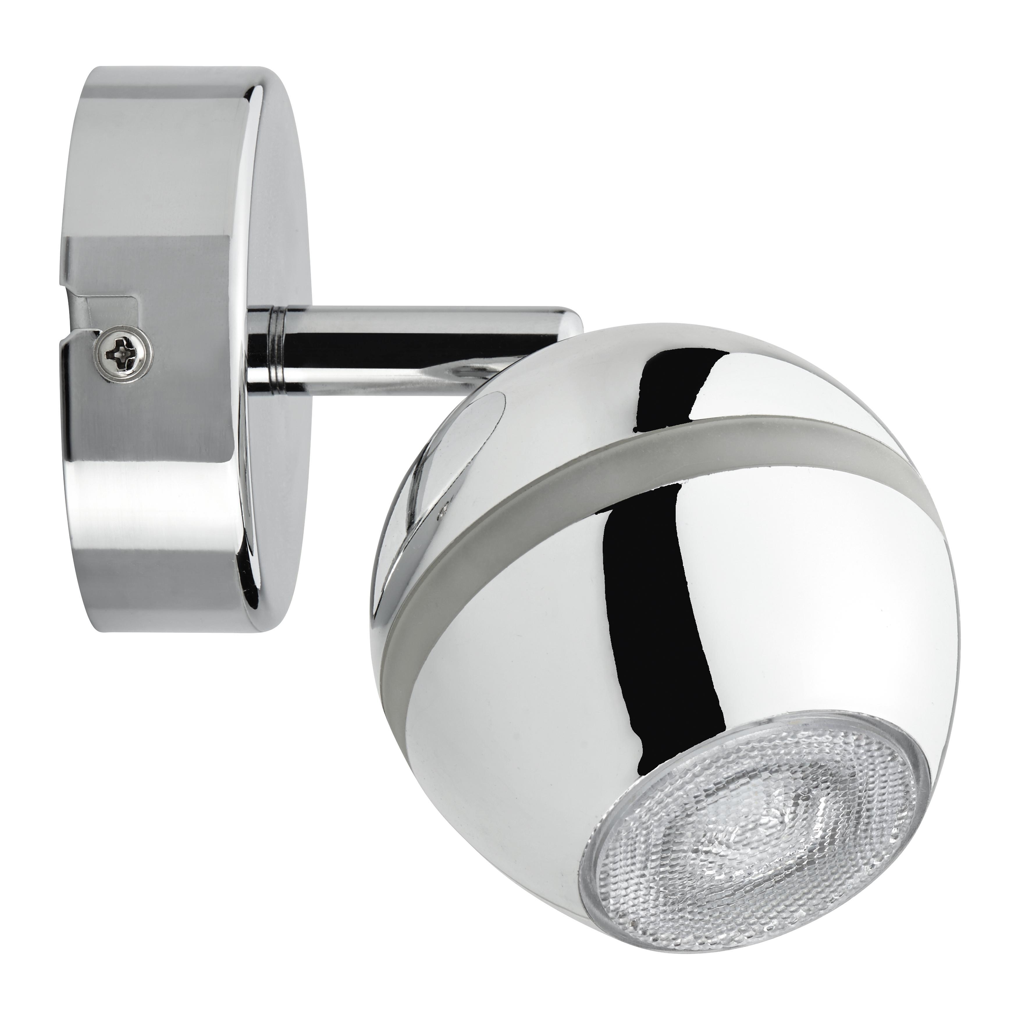 LED-Wandleuchte max. 3 Watt 'Tiffany' - Chromfarben, Metall (8/15,2cm) - Bessagi Home