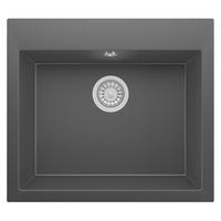 Spüle Oakville Schwarz - Schwarz, Trend, Stein (60/22/53cm) - Respekta