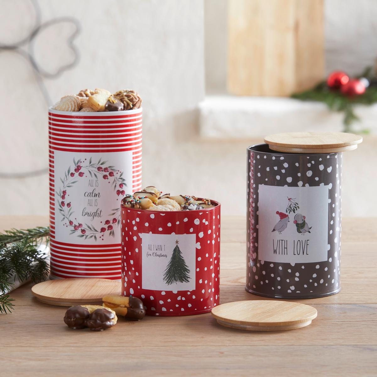 Posoda Za Piškote Mistletoe - večbarvno/naravne barve, kovina/les (10/18cm) - Modern Living