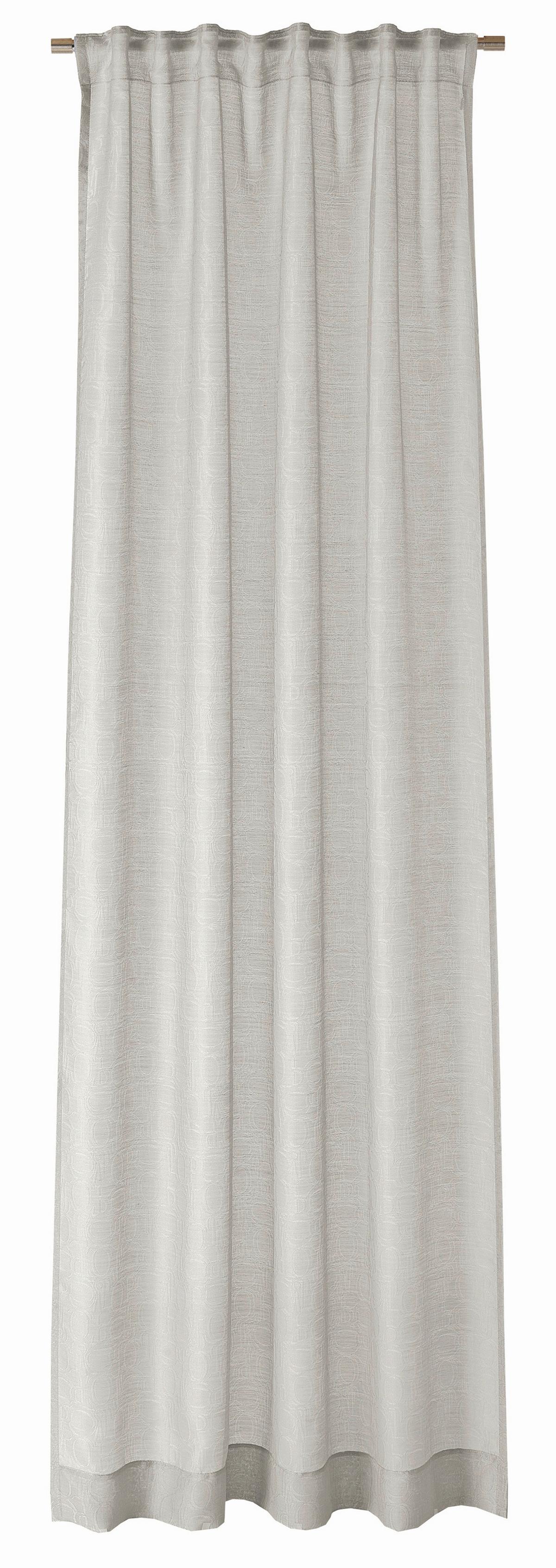 ZASŁONA GOTOWA JOOP! J-ORNAMENT ALLOVER - jasnoszary, Basics, tkanina (130/250cm) - Joop!