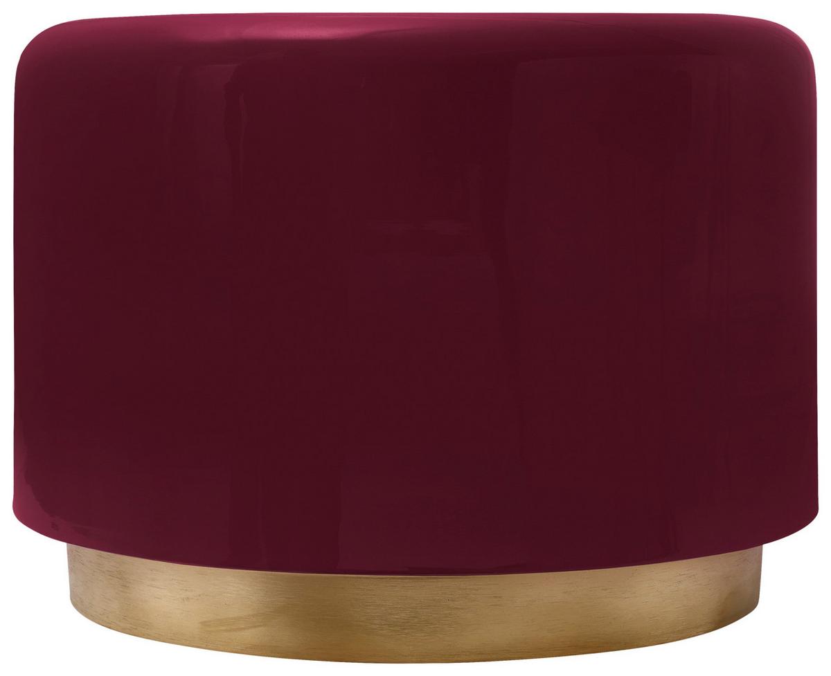 BEISTELLTISCH ART DECO 275 BEERE - Beere/Goldfarben, Design, Metall (51,5/43cm) - Kayoom