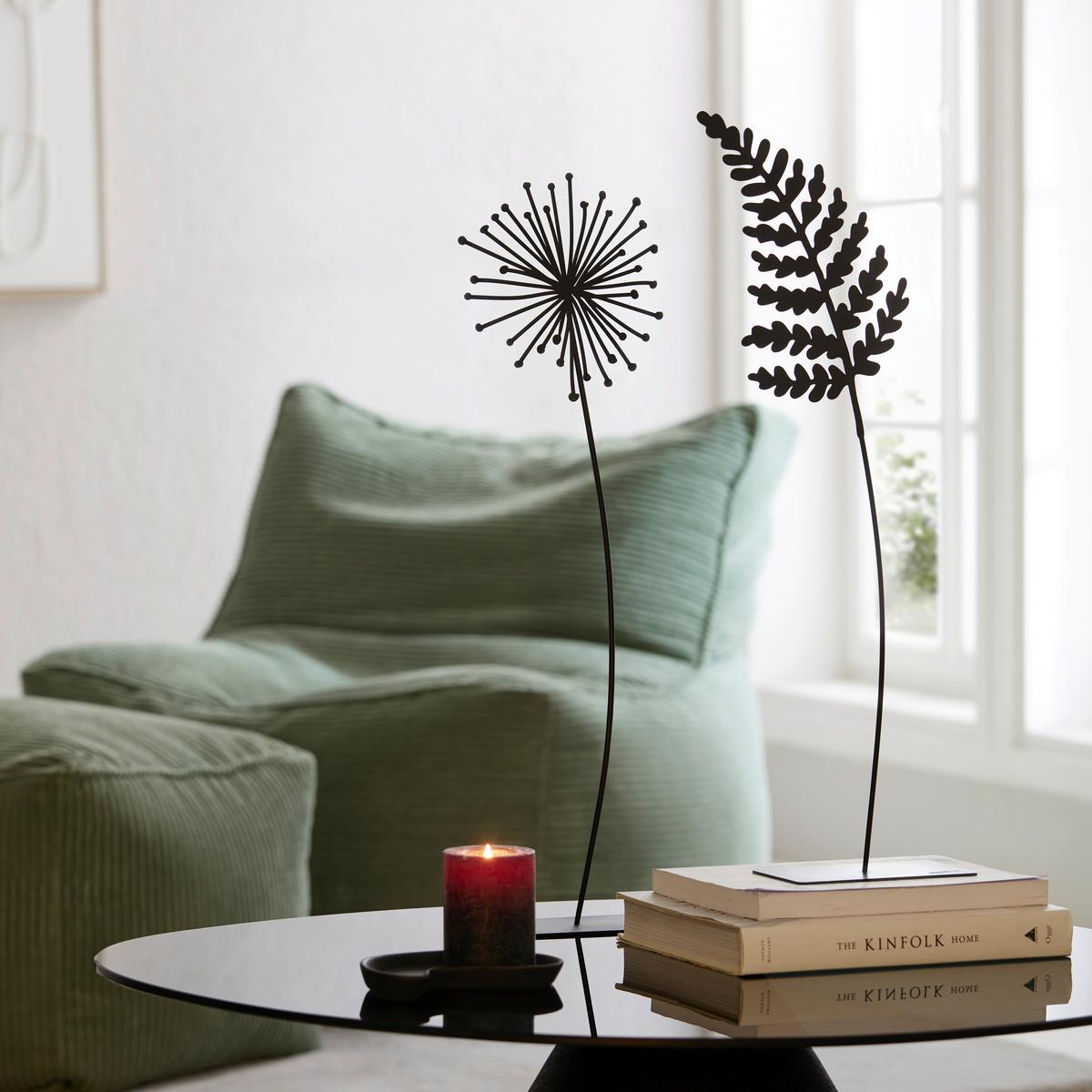 Dekor Virág Felia - fekete, Konventionell, fém (60cm) - Modern Living