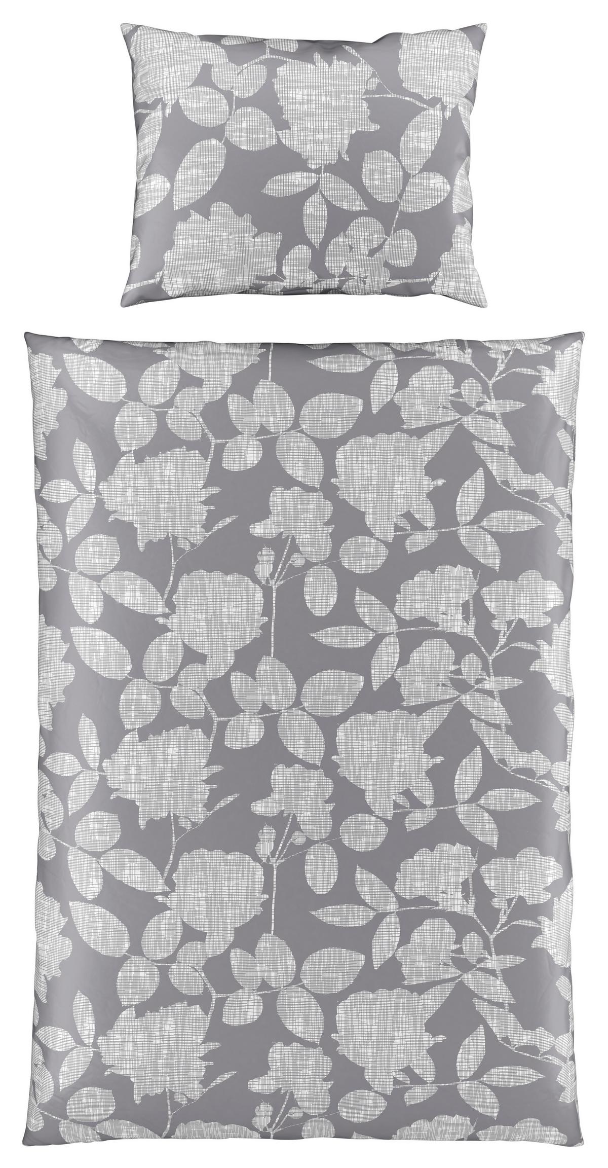 Bettwäsche Thea ca. 210x160cm - Grau, Konventionell, Textil (160/210cm) - Premium Living