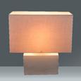 Tischleuchte Armin, max. 40 Watt - Grau, Textil/Stein (40/20/42cm)