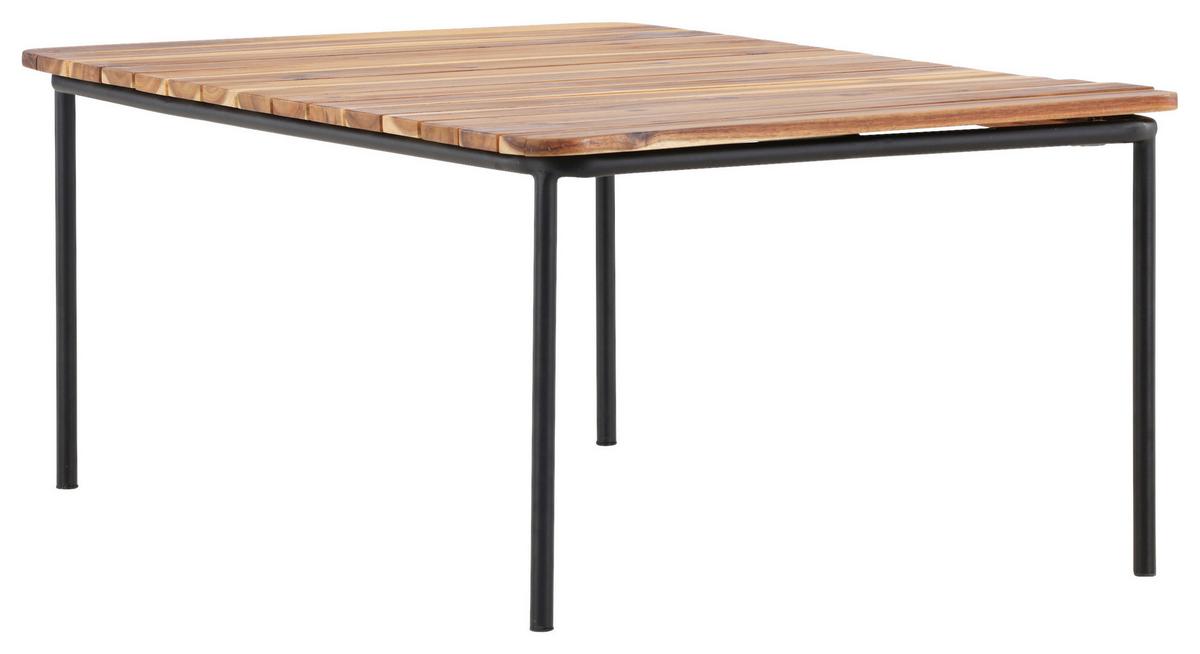 Loungetisch Penh ca. 100x65x40 cm Akazie massiv - Naturfarben, KONVENTIONELL, Holz/Metall (100/65/40cm) - Gardenson