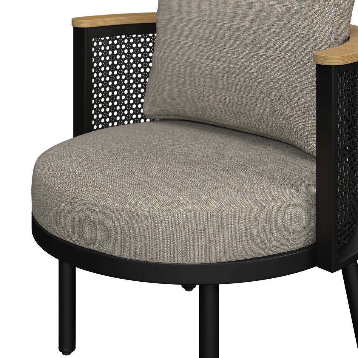 Dining-Loungeset Lissa Beige Outdoorstoff/Metall/Polywood - Dunkelgrau/Beige, MODERN, Kunststoff/Textil - Bessagi Garden