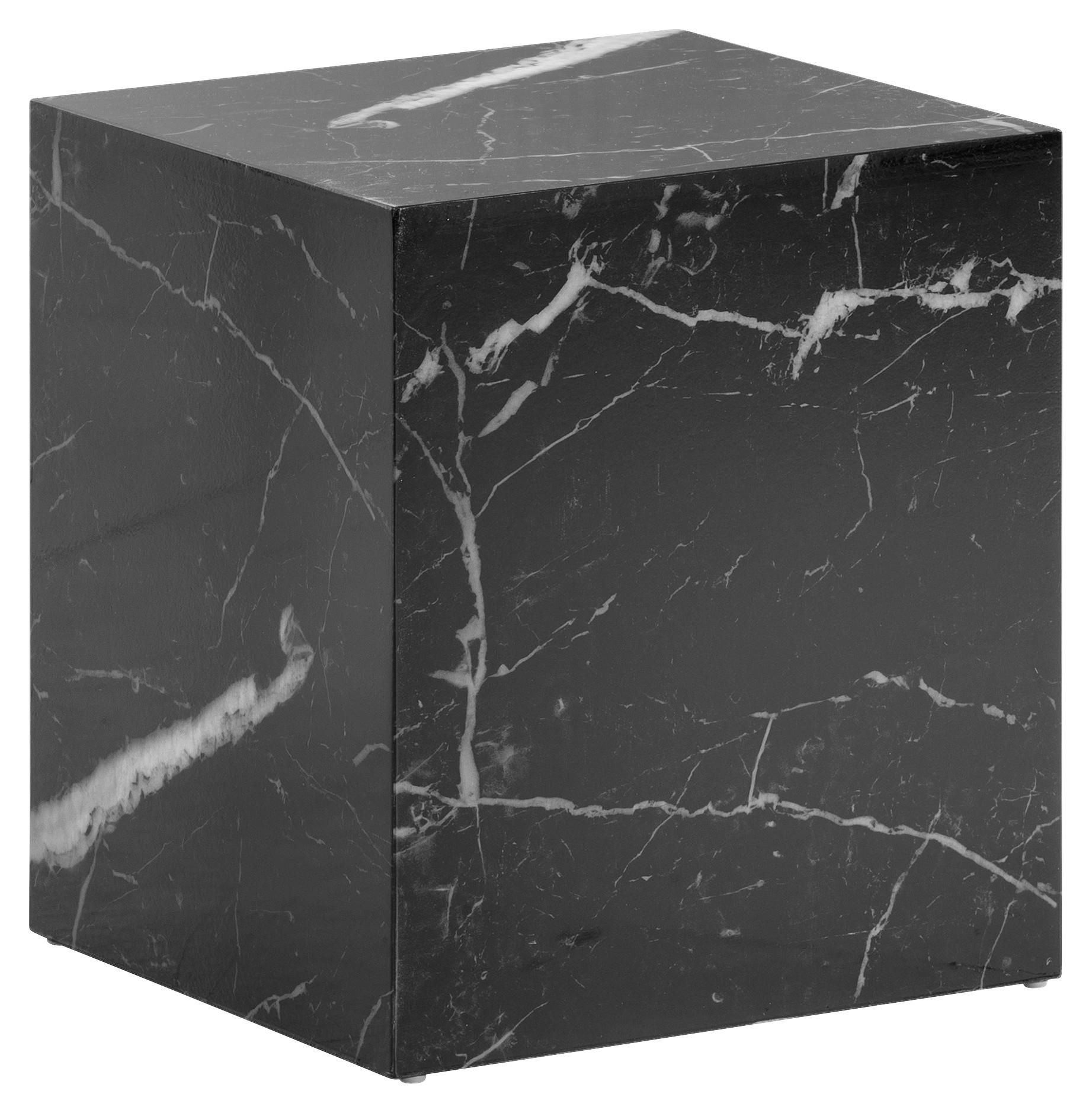 COUCHTISCH MONOBLOC - Schwarz Hochglanz, Lifestyle, Holzwerkstoff (40/40/45cm) - Livetastic