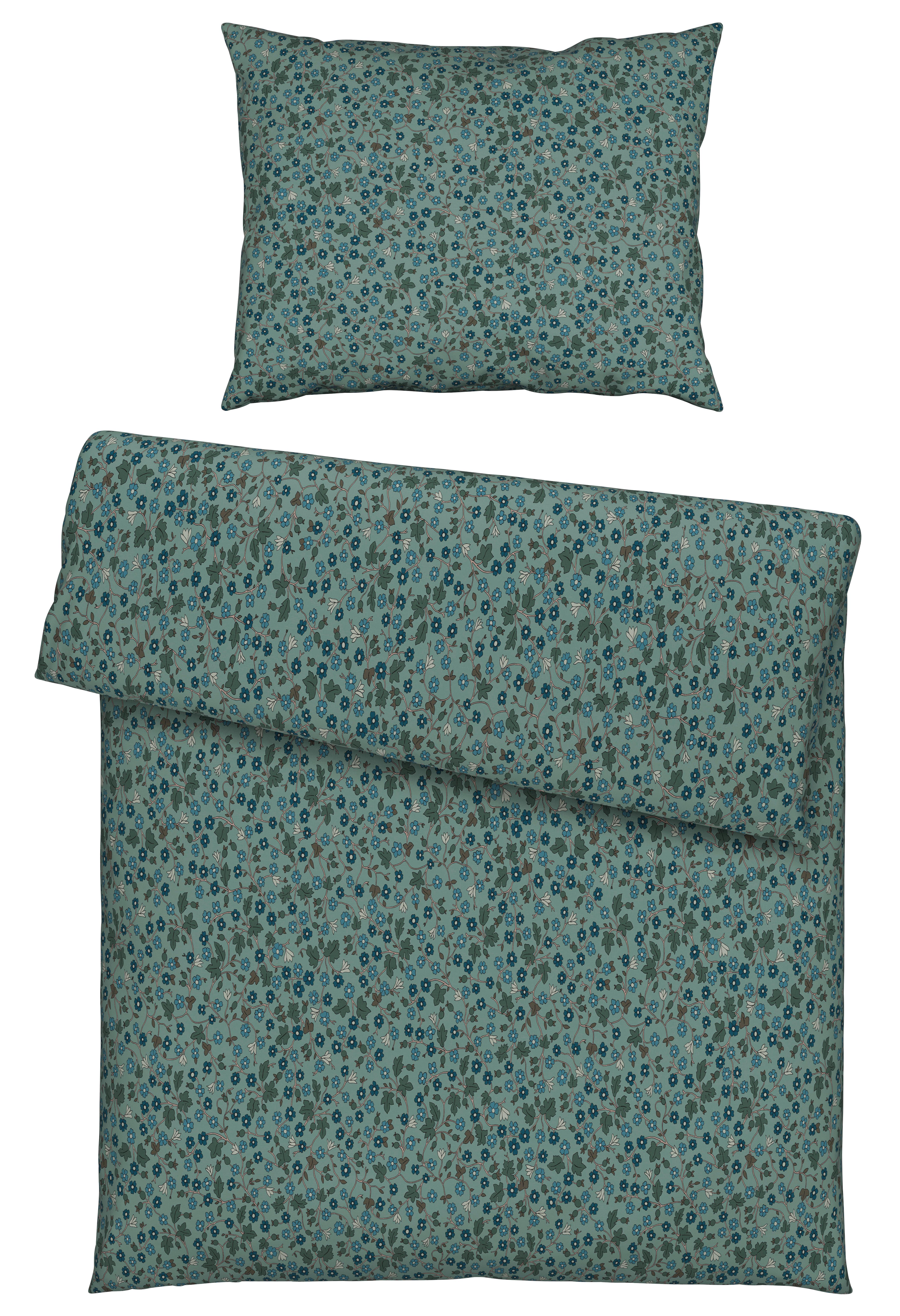 Ágyneműhuzat-garnitúra Hedda - jadezöld, Romantik / Landhaus, textil (140/200cm) - Modern Living