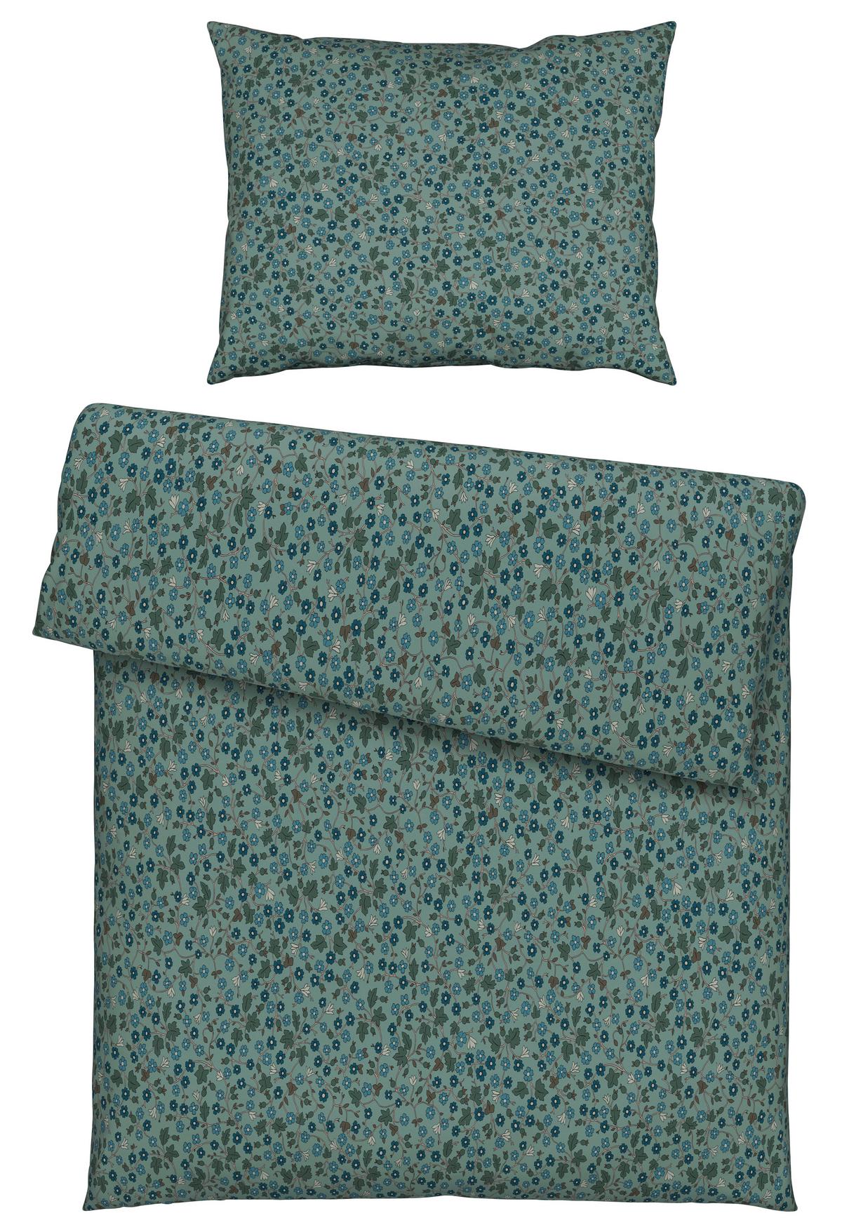 Ágyneműhuzat-garnitúra Hedda - jadezöld, Romantik / Landhaus, textil (140/200cm) - Modern Living