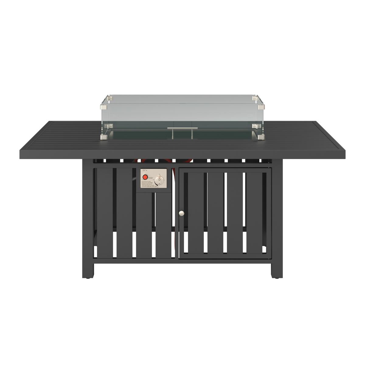 Garnitură grădină Selena - gri deschis/culoare inox, Modern, sticlă/metal (258/66/72cm) - Bessagi Garden