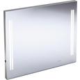 Spiegelelement ca. 80x68x5cm inkl. Led-uhr - MODERN, Glas/Metall (80/68/5cm) - premium living