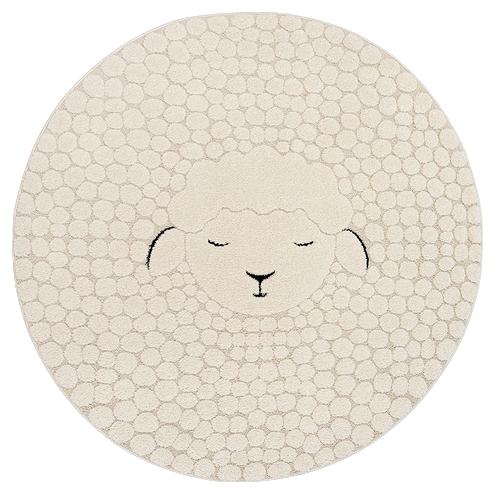 Kinderteppich Eclipse Creme Ø ca. 120cm - Creme, Trend, Textil (120cm)
