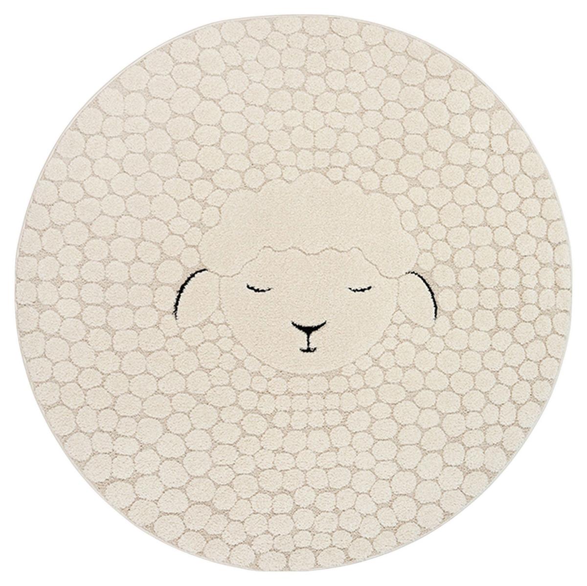 Kinderteppich Eclipse Creme Ø ca. 120cm - Creme, Trend, Textil (120cm)